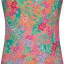 Roxy Girls' One-Piece Swimsuit with UPF 50+ Sun Protection, Quick Drying Bathing Suit, Peach Breeze, 14