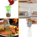 30 Pack 4oz Glass Mason Spice Jars Bottles, Empty Round Containers with Silver Airtight Metal Caps and Pour/Sift Shaker Lid