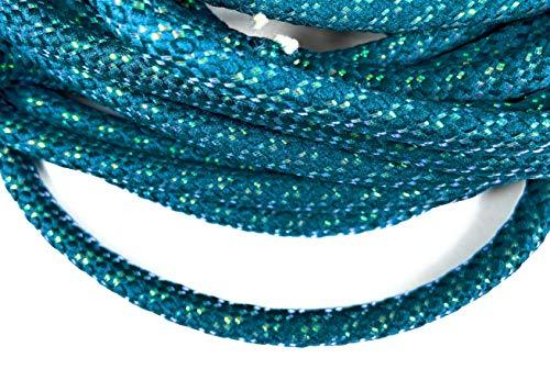 Multi Color Irridecent Green Cord Weave Trims 3/8" (9mm) Decorative Weaved Green Rope 5 Yards