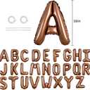 TONIFUL 52 Pieces 16 Inch Chocolate Letter A-Z Balloons,Brown Custom Phrase Mylar Alphabet DIY Personalized Phrase Banner for Thanksgiving Birthday Anniversary Celebration Graduation Party Supplies