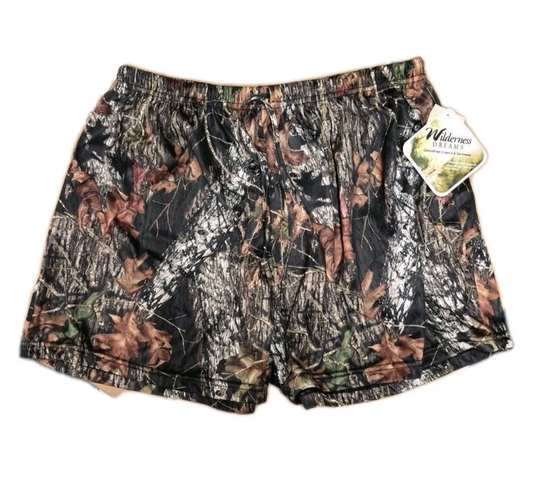 Women's Camo Shorts Athletic Sports Running Boxer Workout Sweat Shorts Size XL
