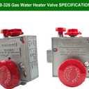 110-326 Gas Water Heater Valve,Natural Gas Water Heater Thermostat, Water Heater Replacement Parts Gas Control Valve with 3.8" Shank, 2.2" W.C,Copper Probe (Replacement Parts Kit)