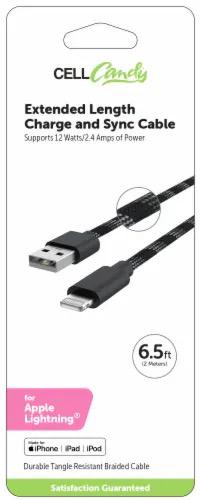CellCandy Extended Length Charge & Sync Cable Micro USB 6.5 Feet