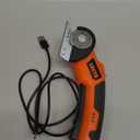 Electric Cardboard Cutter Scissors with LED Light, 2600mAh Rechargeable Battery, Brushless Motor, Tungsten Steel Blade, Cuts Cloth, Leather, Carpet, light orange