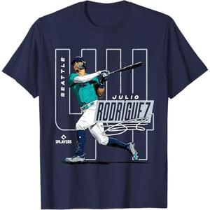 Julio Rodriguez | Seattle Baseball MLB Players | MLBJROD3003 T-Shirt, 2XL Blue
