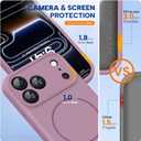 Miracase Magnetic for iPhone 17 Pro Case, Compatible with MagSafe, Integrated Silicone Camera Control Cover, 3.0mm Thicken Shockproof Drop Protection Phone Case for 17 Pro,Blackcurrant