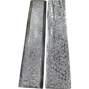 San Mai Raindrop Damascus Bar Billet Raindrop San Mai Bar Billet Steel 10"x2"inch Bush Crafts Knife Making Handmade