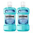 Listerine Ultraclean Oral Care Antiseptic Mouthwash, Everfresh Technology to Help Fight Bad Breath, Gingivitis, Plaque & Tartar, ADA-Accepted Tartar Control Oral Rinse, Cool Mint, 1 L (Pack of 2)
