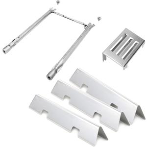 Grill Parts for Weber Spirit II Grill Replacement Parts, 7635 Flavorizer Bars, 69785 Grill Burner and Heat Deflector for Weber Spirit 2 Grill Parts, for Weber Spirit II E-210 E220 S210 S220