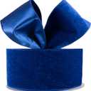 Meseey 1.5 Inch 10 Yards Double-Faced Royal Blue Velvet Wired Ribbon Luxury Velvet with Satin Back Wired Edge Ribbons for Christmas Tree Decor, Wreath Making, Gift Wrapping & Holiday Party Supplies