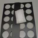 Tioncy Under Cabinet Coffee Pods Holder, Spacesaving Coffee Holder Under Counter Organizer Storage for Small Spaces Counter Bar Accessories(Black,24 Pods)