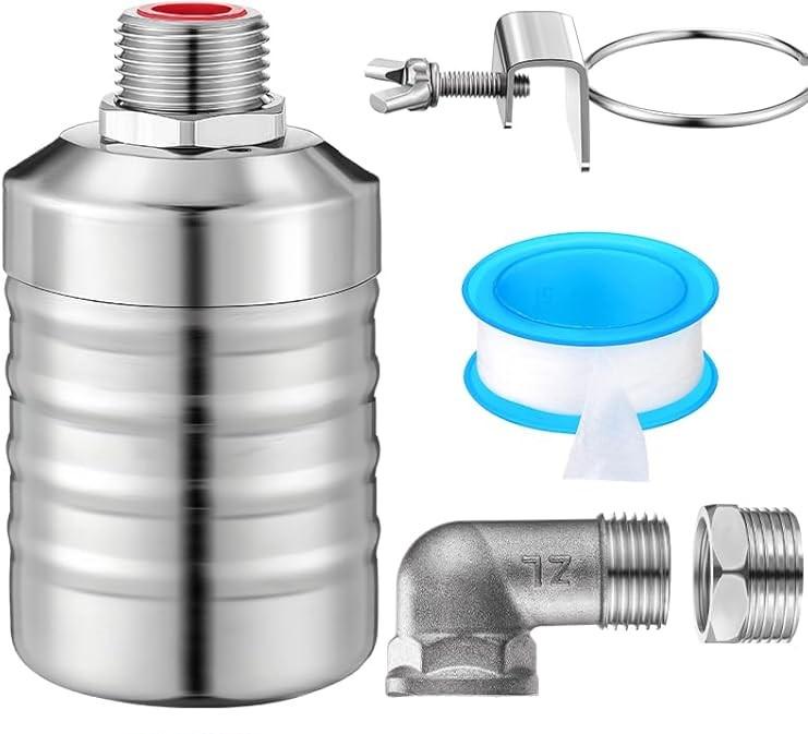 MorningRo 3 Pack Water Float Valve 1/2 to 3/4'' Auto Shut off Water Tank Float Valve 304 Stainless Steel Fully Automatic Level Control for Pool, Livestock Troughs (Classic Style)
