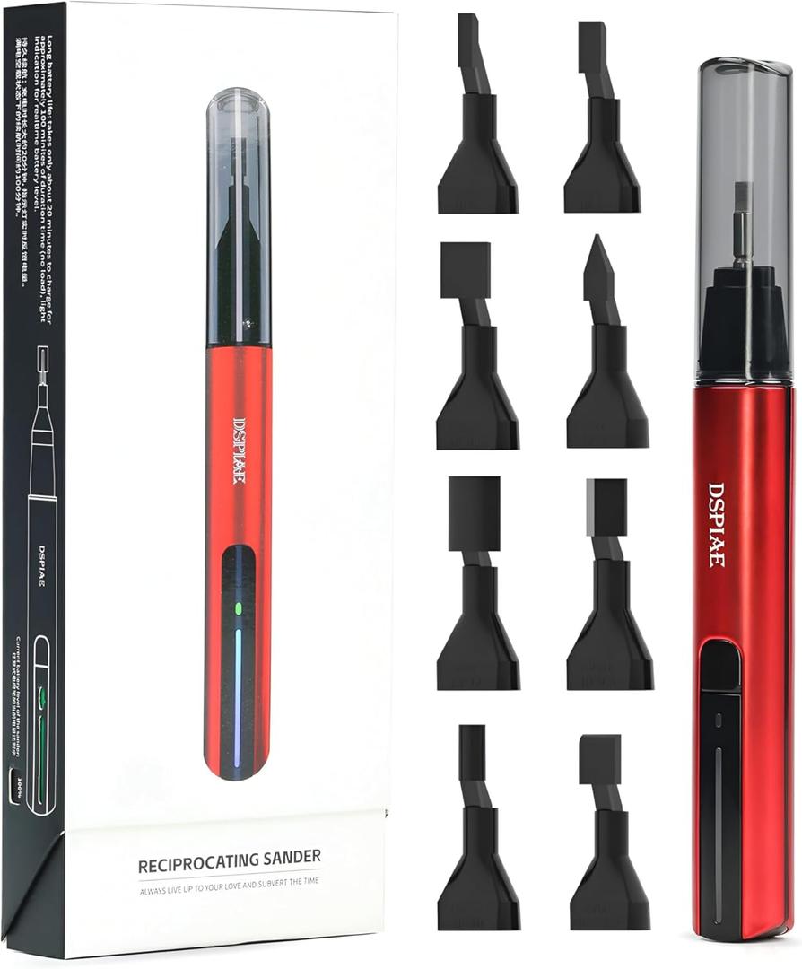 Electric Reciprocating Sander  Precision Multi-Speed Sanding Tool with Fine Sandpaper for Crafts, Miniatures, Jewelry, Woodworking, Resin Kits, Model Automotive Detailing, DIY & Hobbyists