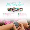 Smart Watch Bands for Women, Printed Silicone Watch Band Compatible with Fitbit Versa 3, Versa 4, Fitbit Sense & Sense 2, Soft Sport Ladies Watches Strap Replacement