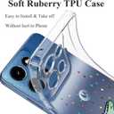 Unov Case Compatible with Motolora Moto Edge 60 Fusion Moto 60 5G Clear with Dino Rainbow Dinosaur Dragon Embossed Pattern Design Soft TPU Shock Absorption Slim Protective Back Cover