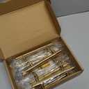 Ravinte Gold Cabinet Handles 10 Pack 3-3/4 Inch Cabinet Pulls Brushed Brass Kitchen Cabinet Handles Modern Drawer Pulls Gold Hardware for Kitchen Cabinet