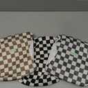 wegreeco Washable Male Dog Belly Band (Stylish Pattern)- Pack of 3 - Washable Male Dog Belly Wrap, Dog Diapers Male (Black, Grey, Dark Coffee Checkerboard, Large)