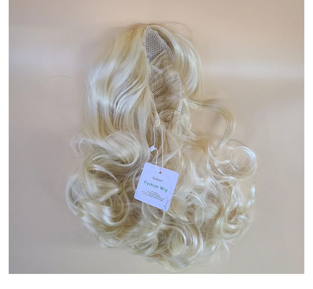 Semuer wigs Yellow Curly Wig for Women - Realistic Look, Easy to Style, Perfect for Any Occasion