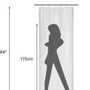 AmazerBath Long Stall Shower Curtain 36x84 Inches, Walk in Shower Curtain Plastic, Clear Shower Stall Curtain Heavy Duty Thick PEVA, Narrow Curtain with 2 Weighted Stones and 6 Grommet Holes