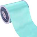 VATIN 4 Inch x 22 Yards Wide Aqua Satin Solid Ribbon - Large Ribbon for Grand Opening, Wedding, Festival Decoration
