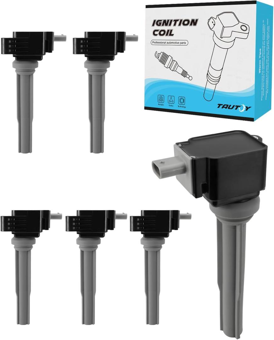 TAUTOY Set of 6 UF773 Ignition Coil Pack (2.7L) 2015-2020 For Ford Edge F150 Fusion,For Lincoln Continental MKX MKZ,Replace # HL3Z12029A GN10742 FT4Z12029A