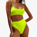 MELYUM High Waisted Bikini Sets for Women Two Piece Swimsuit Tummy Control Bathing Suit Cheeky Bottoms Push Up Top XL