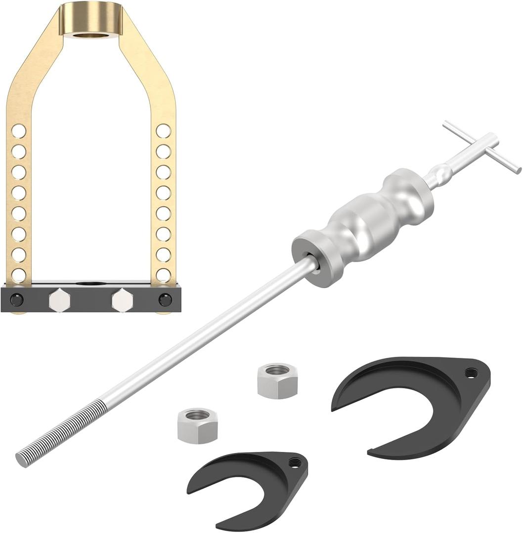 Universal CV Axle Removal Tool Set with Inner CV Axle Puller Tool with 5/8"-18 Slide Hammer and CV Joint Puller Propshaft Separator Tool U Joint Removal Tool