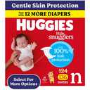 Huggies Little Snugglers Fragrance Free Baby Diapers, Size Newborn (Up to 10 lbs), 136 Count 