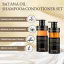Batana Oil Shampoo and Conditioner Set - for Hair Growth,Thickening & Hydration,Sulfate Free - Fights Hair Loss & Clarifies Scalp - for Men & Women (6.8 Fl Oz×2)