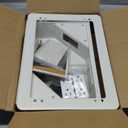 in-Wall TV Box with Flange for Home Theater Installation, 11.9" x 8.4" Cord Hider for Wall Mounted TV, with 2 Outlets, Cable Bracket, LV Cable & 1-1/2" ENT Entrance, Ideal for New or Retrofit Job (White)