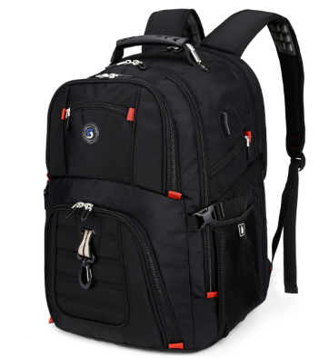 SHRRADOO Extra Large 50L Travel Laptop Backpack with USB Charging Port, College Backpack Airline Approved Business Work Bag Fits 17 Inch Computer for Men Women