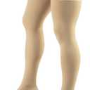 Truform 30-40 mmHg Compression Stockings for Men and Women, Thigh High Length, Dot-Top, Open Toe, Beige, X-Large