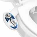 LUXE Bidet NEO 180  Dual Nozzle, SelfCleaning, NonElectric Bidet Attachment for Toilet Seat, Adjustable Water Pressure, Rear & Feminine Wash, with Lever Control (Blue)