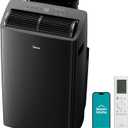 Midea Duo 12,000 BTU (10,000 BTU SACC) High Efficiency Inverter, Ultra Quiet Portable Air Conditioner, Cools up to 450 Sq. Ft., Compatible with Alexa/Google Assistant, Includes Remote (Black)