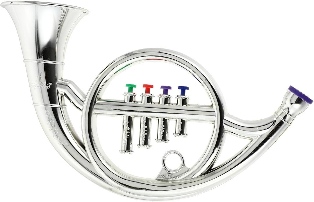 1pc Horn Model Models Toy Piano Musical Instruments French Decor Kazoo Trumpet Kids Prop for Performance Simulated French Horn Simulated Copper Sled Electroplating Child