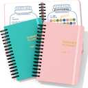 TIME X Budget Planner-Budget Binder with 12 Pockets,Undated Monthly Budget Book for A5 Bill Organizer & Account Book with Expense Tracker Notebook to Manage Your Finance. (Pink+Blue)