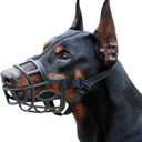 Mayerzon Dog Muzzle for Medium Large Dogs Golden Retriever German Shepherd, Basket Muzzle for Anti Biting Chewing with Adjustable Strap, Allows Panting Drinking(M, Black) (M-Snout Cir 9.5-10.25")