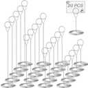 20 Pcs Table Number Holders 4/6/8/10 Inch Place Card Holder Table Number Stands Wire Photo Clips Metal Card Stands for Centerpieces, Photos, Food Signs, Birthdays, Weddings(Sliver)