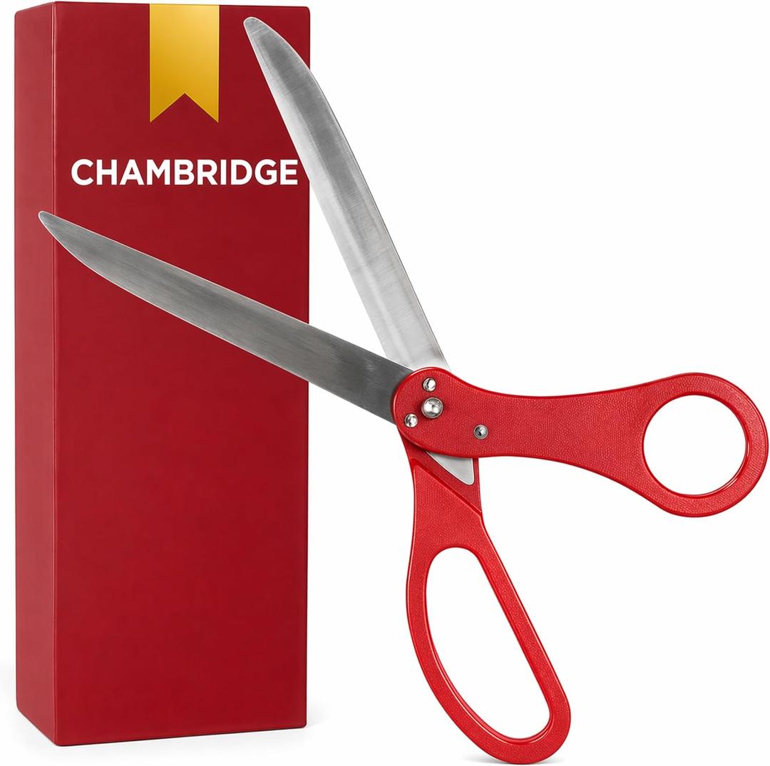 25 Inch Grand Opening Scissors Red 25 Inch Red Scissors Giant Shears for Ribbon Cutting Ceremony Heavy Duty Giant Ribbon Cutting Shears for Inauguration Ceremonies & Special Events