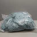 Bigacogo Chunky Knit Throw Blanket for Couch, 40x40 inches, 100% Hand Knitted with Thick Jumbo Chenille Yarn, Cozy Soft Large Rope Knot Cable Crochet Blankets for Sofa Bed Living Room, Light Teal