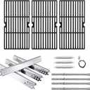 Grill Replacement Parts for Charbroil 463344015 Advantage 4 Burner Grill, Grill Grates & Burner & Igniter & Heat Shield & Carryover Tubes for Char-Broil Advantage 463344015 Item #606686 Lowe's (Repair Kit with Grates)