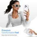 Magnetic for iPhone 17 Pro Max Case, Cute Wavy [Full Camera Protection][Fit for MagSafe] 1X Screen Protector + 1X Wrist Strap, Trendy Matte Women Girly Case for iPhone 17 Pro Max 6.9", Frosted White