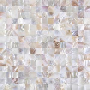 KASARO Peel and Stick Backsplash, Mother of Pearl Mosaic Shell Tiles, Self-Adhesive Wall Tile for Kitchen, Bathroom, Bedroom Decor, Waterproof & DIY-Friendly, 1 Sheet (Natural, 1 sq ft)