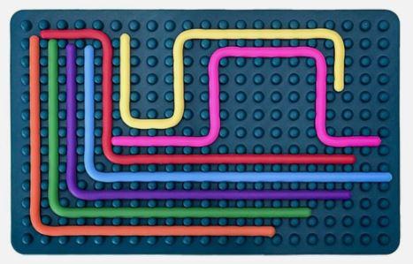 Sensory Activity Board, Silicone Sensory Fidget Toy for Kids, ADHD & Autism, Calming for Anxiety, Silent, No Mess, Sensory Toys for Kids 3+ & Adults with 20 Strings Green