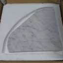 Adolif Marble Corner Shower Shelf, 8 Inch Carrara White Marble Corner Shelf for Bathroom Shower Decor, Wall Mounted, Polished, 1 Pc