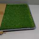 Dog Grass Pad with Tray: Reusable Training Pad with 2-Pack Replaceable Artificial Grass - Quick Absorbent Indoor Portable Dog Patio Potty, Washable Pee Pad for Small Medium to Large Dog, 22"x18" Grey