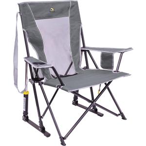GCI Outdoor Comfort Pro Rocker Outdoor Rocking Chair with Beverage Holder (Grey)