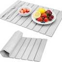 Large Stone Dish Drying Mat for Kitchen Counter, Collapsible 24"X16" Super Absorbent Diatomaceous Earth Dish Drying Mat Kitchen Drying Mat for Dishes, Bottles, Match Any Countertop