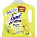 Lysol Multi-Surface Cleaner, Sanitizing and Disinfecting Pour, to Clean and Deodorize, Sparkling Lemon and Sunflower Essence, 90 Fl Oz