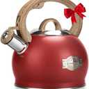 Hauce Radio Tea Kettle for Stovetop, 2.1 Quart Loud Whistle Stovetop Teapots,Food Grade Stainless Steel Tea kettles for Stove Top with Anti-hot Ergonomic Handle,Suitable for All Heat Sources